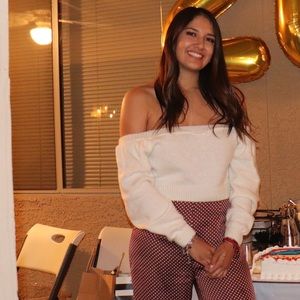 Cropped Over the Shoulder Sweater